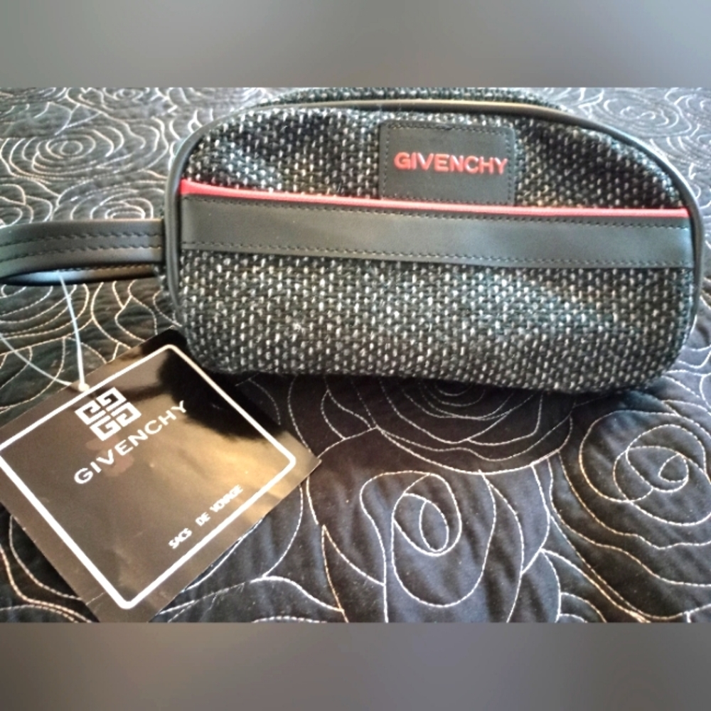 VINTAGE GIVENCHY TWEED TRAVEL Small LUGGAGE CARRY ON Toiletries Case Rare